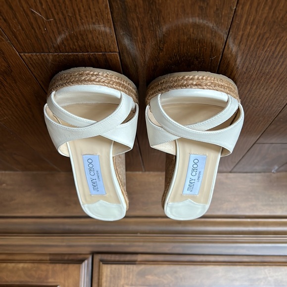 Jimmy Choo Leather Wedge Mules - Picture 4 of 4